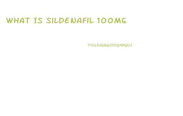 What Is Sildenafil 100mg