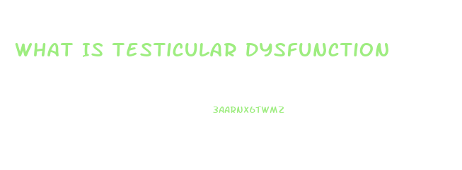 What Is Testicular Dysfunction