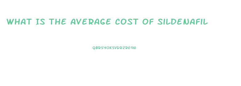 What Is The Average Cost Of Sildenafil