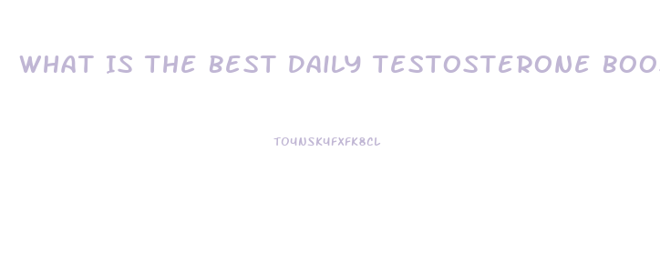 What Is The Best Daily Testosterone Booster