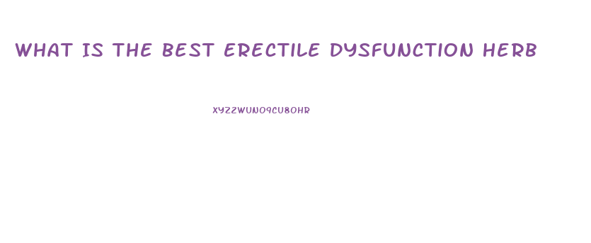 What Is The Best Erectile Dysfunction Herb