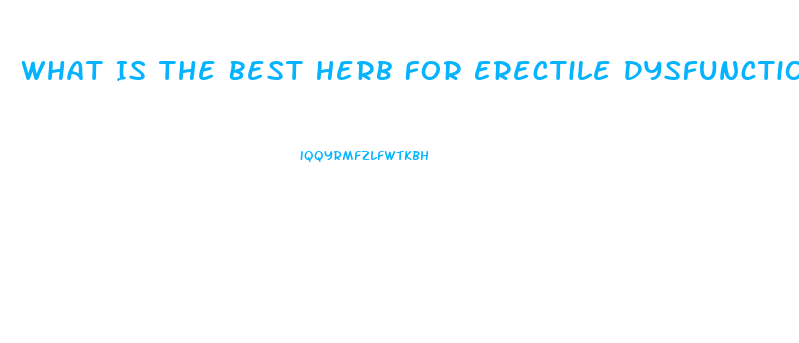 What Is The Best Herb For Erectile Dysfunction