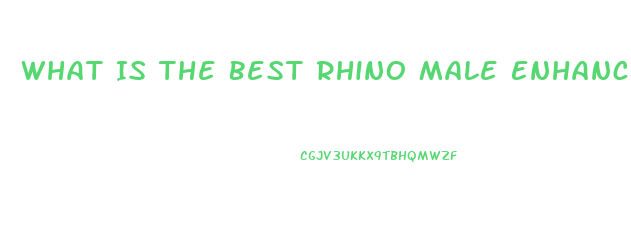 What Is The Best Rhino Male Enhancement Pill