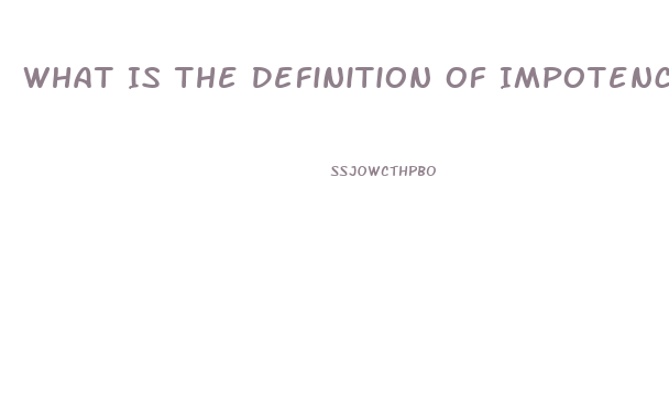 What Is The Definition Of Impotence