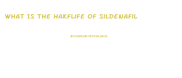 What Is The Hakflife Of Sildenafil