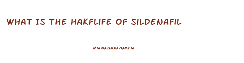 What Is The Hakflife Of Sildenafil