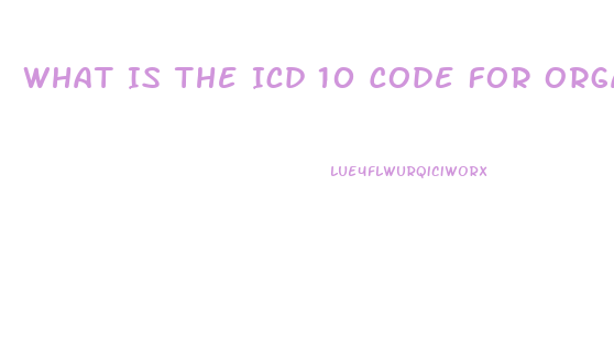 What Is The Icd 10 Code For Organic Impotence