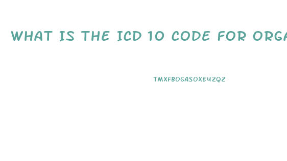 What Is The Icd 10 Code For Organic Impotence