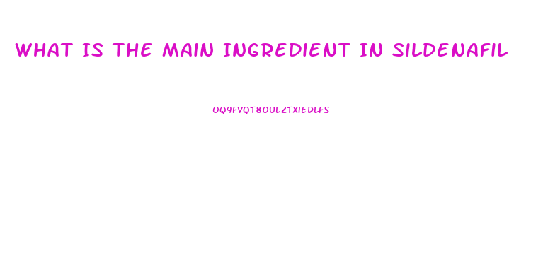 What Is The Main Ingredient In Sildenafil
