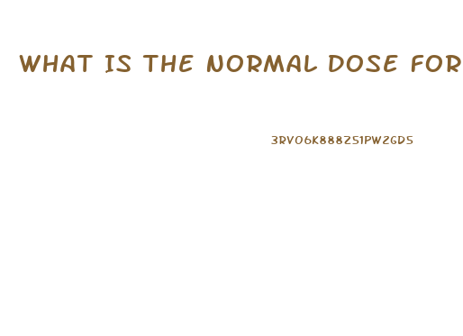 What Is The Normal Dose For Sildenafil