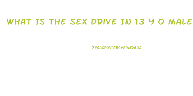 What Is The Sex Drive In 13 Y O Males