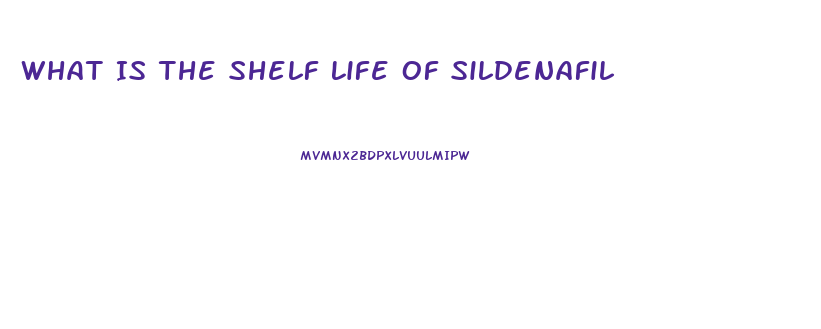 What Is The Shelf Life Of Sildenafil