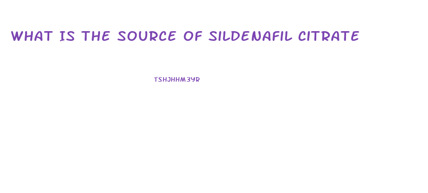 What Is The Source Of Sildenafil Citrate