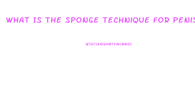 What Is The Sponge Technique For Penis Growth