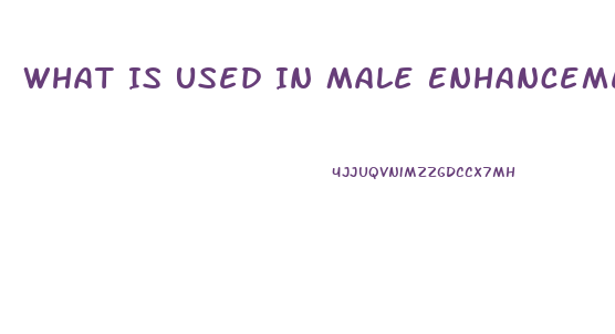 What Is Used In Male Enhancement Pills