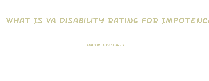 What Is Va Disability Rating For Impotence