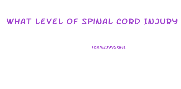 What Level Of Spinal Cord Injury Leads To Erectile Dysfunction