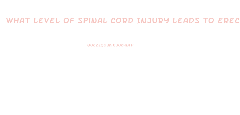 What Level Of Spinal Cord Injury Leads To Erectile Dysfunction