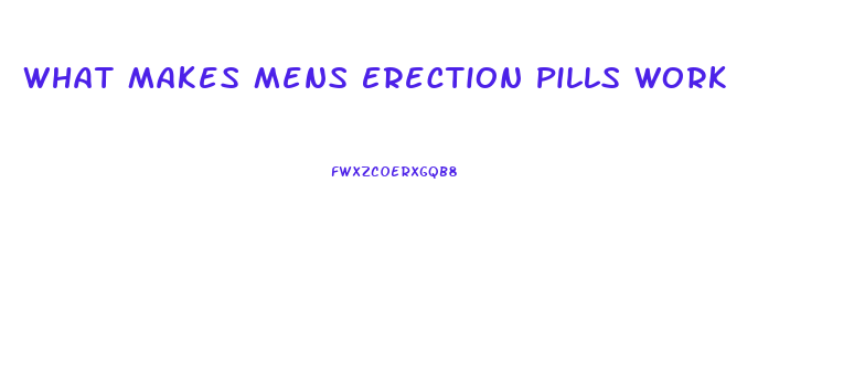 What Makes Mens Erection Pills Work