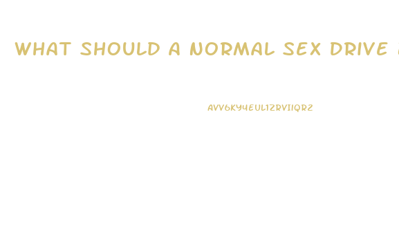 What Should A Normal Sex Drive Be