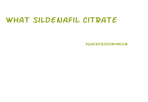 What Sildenafil Citrate