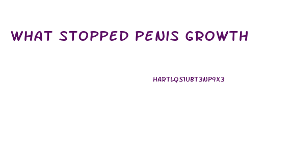 What Stopped Penis Growth