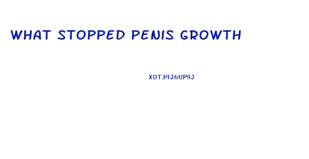 What Stopped Penis Growth