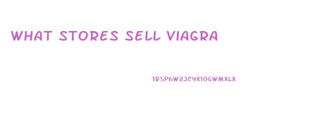 What Stores Sell Viagra