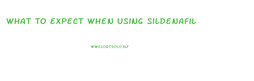 What To Expect When Using Sildenafil