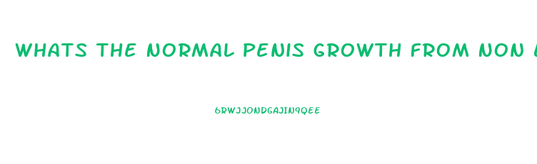 Whats The Normal Penis Growth From Non Erect