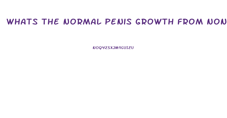 Whats The Normal Penis Growth From Non Erect