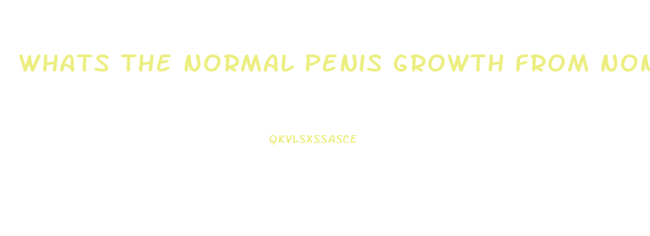 Whats The Normal Penis Growth From Non Erect