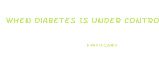 When Diabetes Is Under Control Can Impotence End