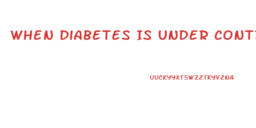 When Diabetes Is Under Control Can Impotence End