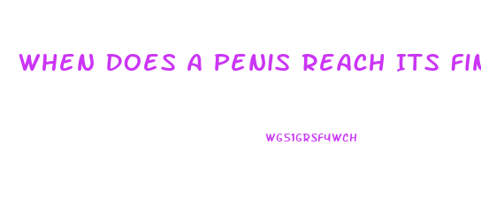 When Does A Penis Reach Its Final Growth