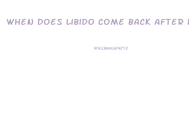 When Does Libido Come Back After Depression