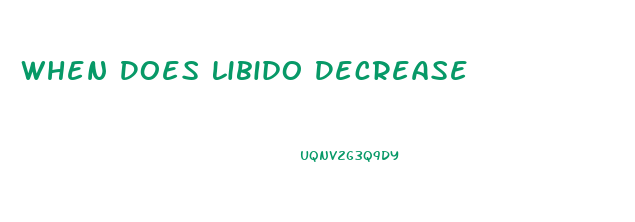 When Does Libido Decrease