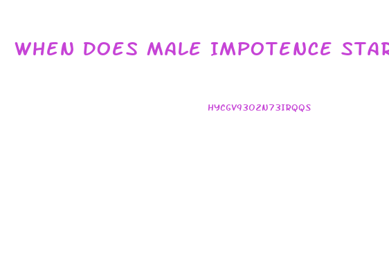 When Does Male Impotence Start