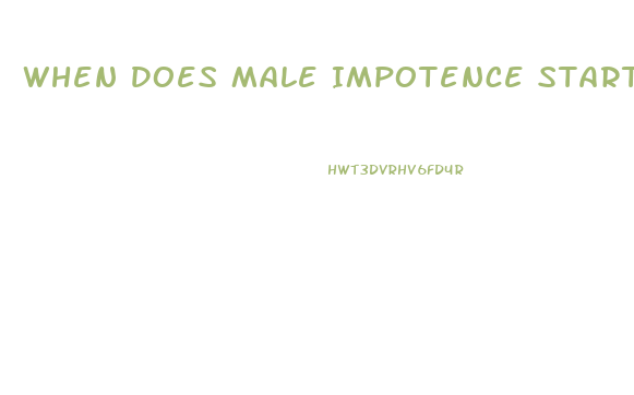 When Does Male Impotence Start