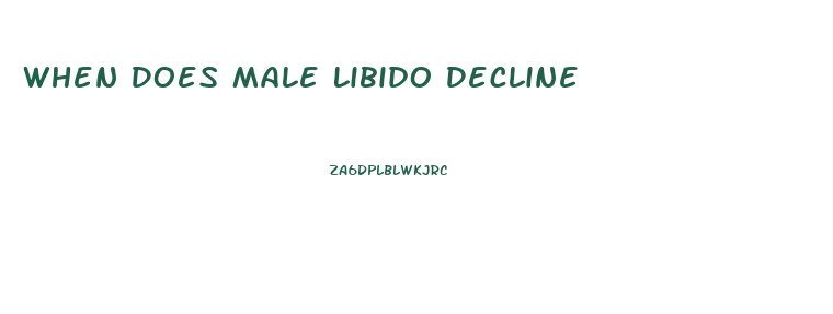 When Does Male Libido Decline