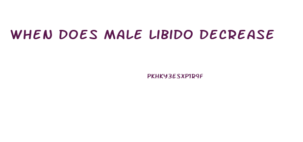 When Does Male Libido Decrease