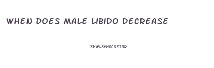 When Does Male Libido Decrease