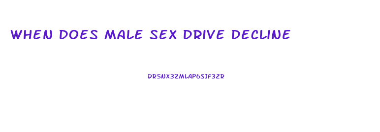 When Does Male Sex Drive Decline