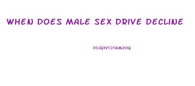 When Does Male Sex Drive Decline