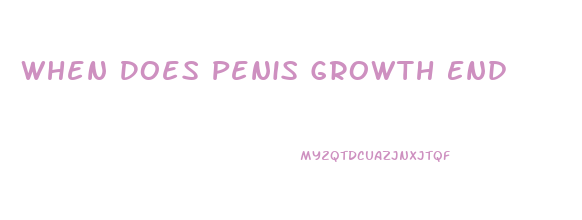 When Does Penis Growth End