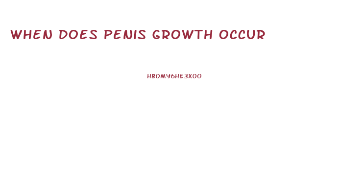 When Does Penis Growth Occur