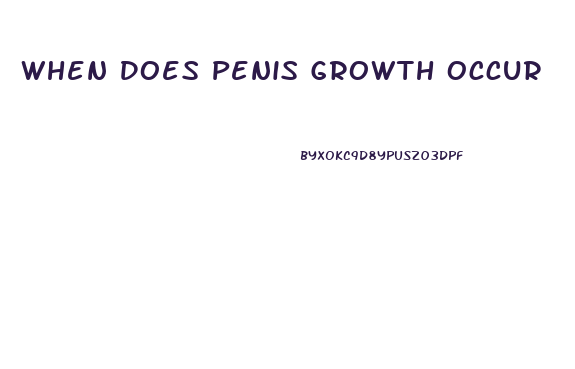 When Does Penis Growth Occur