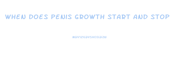 When Does Penis Growth Start And Stop