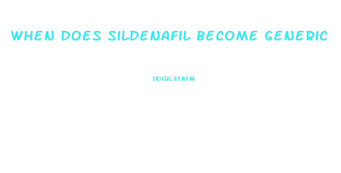 When Does Sildenafil Become Generic