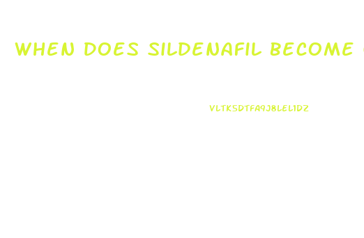 When Does Sildenafil Become Generic